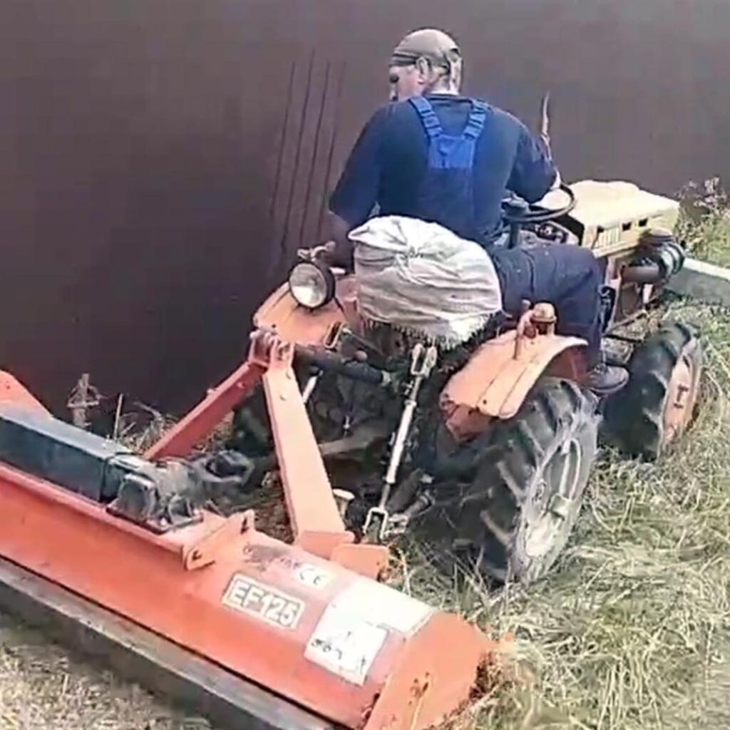 Kubota tractor with mulcher