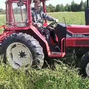 processing of virgin soil by disking with a tractor