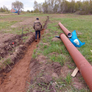 Surface drainage on a slope