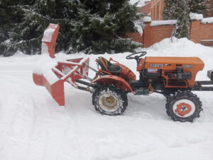 Winter site clearing: snow storage or removal 