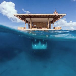 underwater tourist attraction at an aquafarm